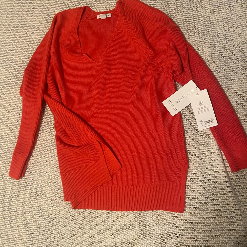 Athleta sweater hot pink/coral sz xl